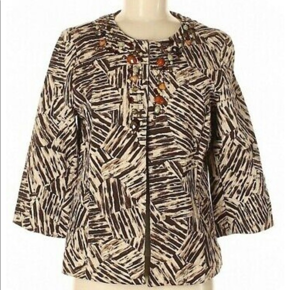 Chico’s Jungle Fusion Jeweliete Cairo Jacket - Picture 1 of 7